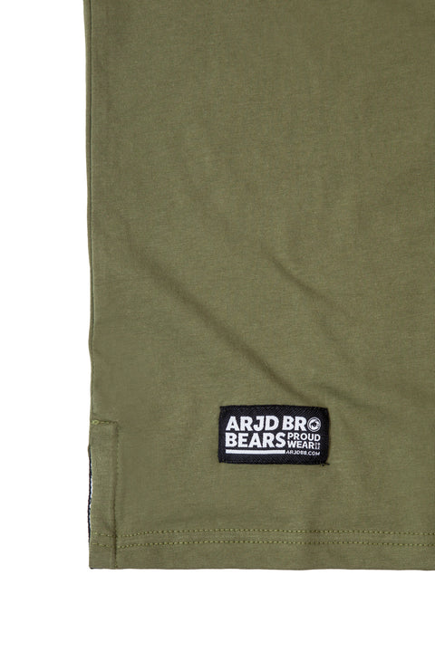 BASIC Plain Cotton Tee in Army Green