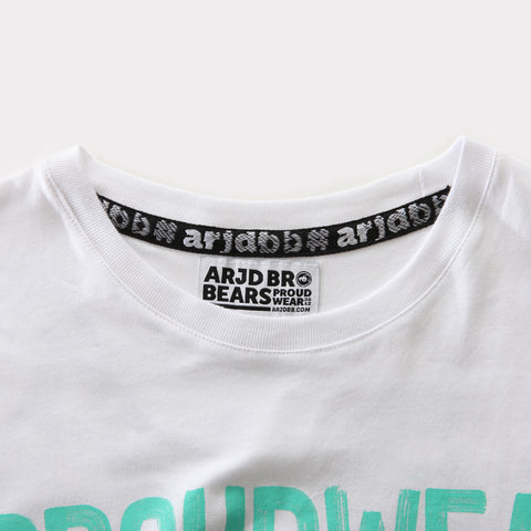 PROUDWEAR Tee in White is available from small to plus sizes - ARJD BRO BEARS