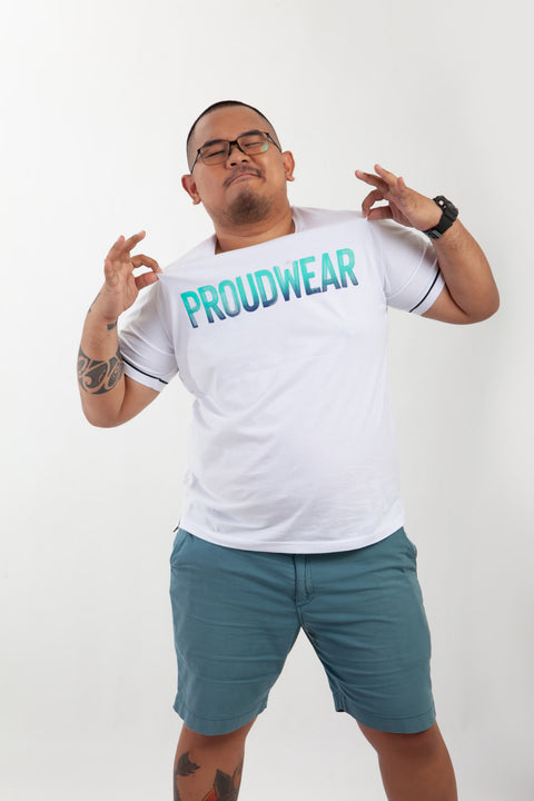 PROUDWEAR Tee in White is available from small to plus sizes - ARJD BRO BEARS