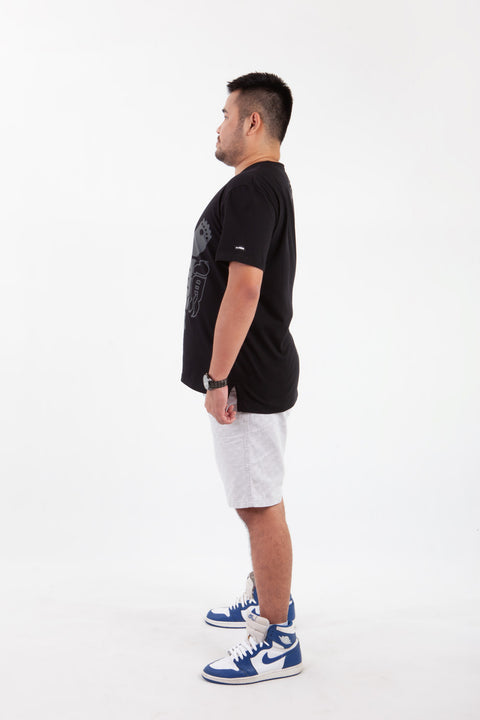 ABU Classic MONO Tee in Black is available from small to plus sizes - ARJD BRO BEARS