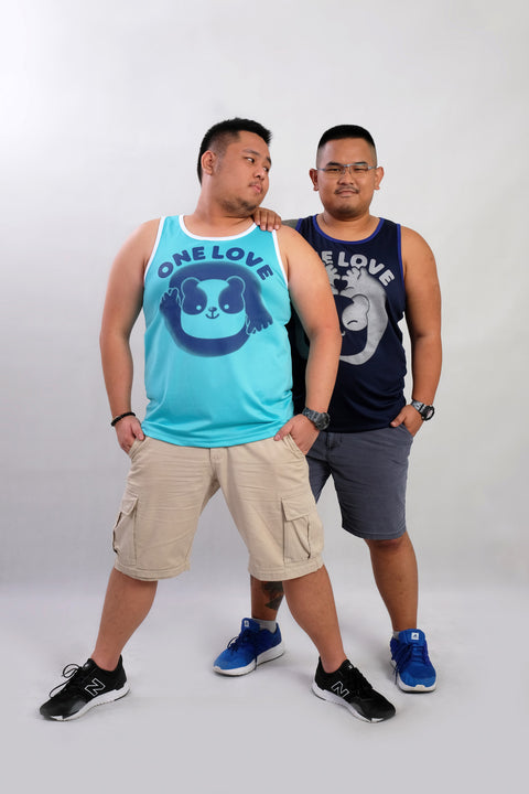 ONE LOVE Tank in Navy is available from small to plus sizes - ARJD BRO BEARS