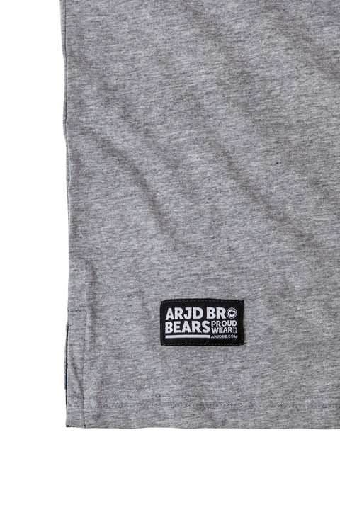 BASIC Plain Cotton Tee in Gray Melange
